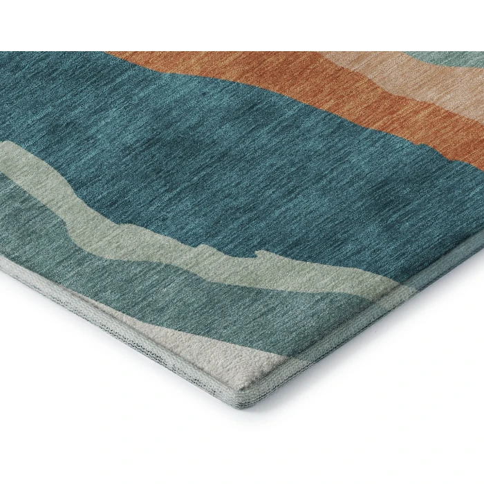 Addison Mayfield Teal AMF1047 - 8ft. Round Rug