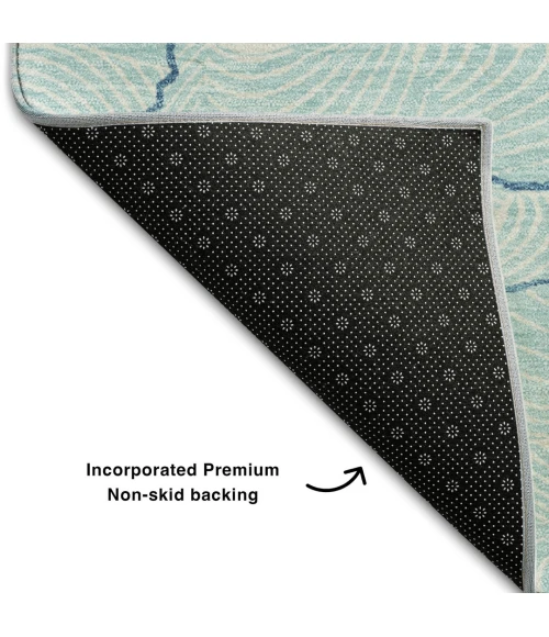 Addison Mayfield Teal AMF1048 - 8ft. Round Rug