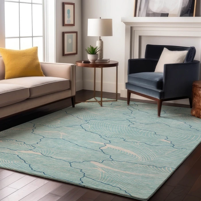 Addison Mayfield Teal AMF1048 8ft. x 10ft. Rect. Rug