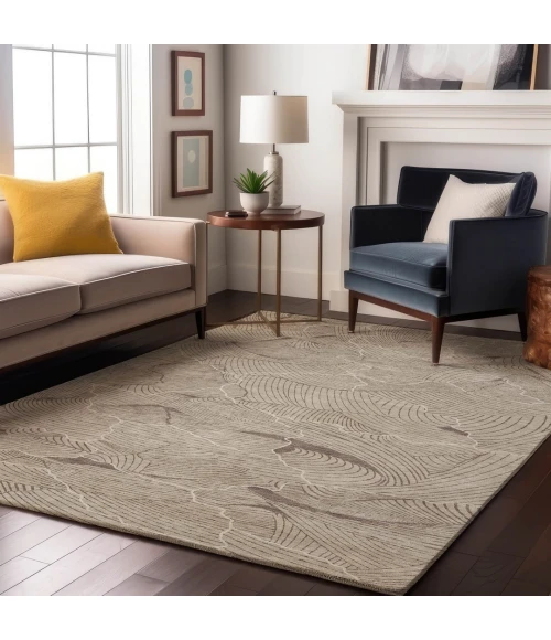 Addison Mayfield Brown AMF1048 - 8ft. Round Rug
