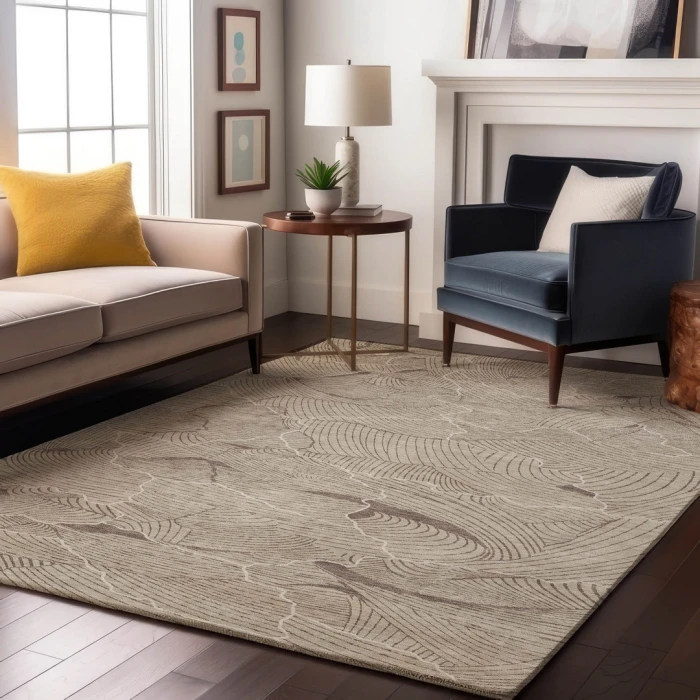 Addison Mayfield Brown AMF1048 - 8ft. Round Rug