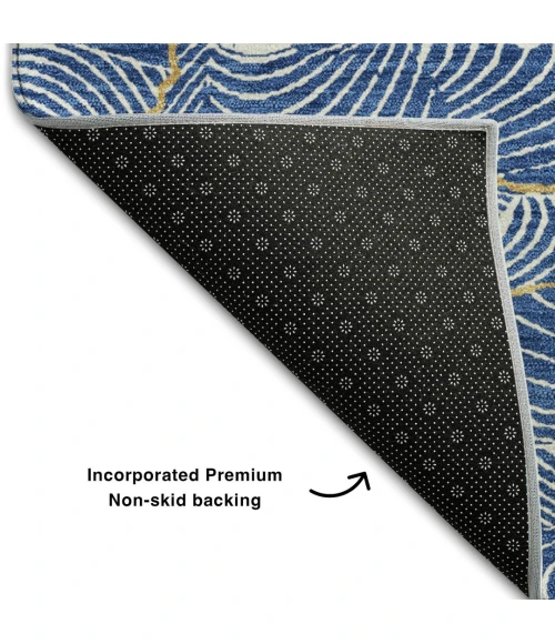 Addison Mayfield Blue AMF1048 - 8ft. Round Rug