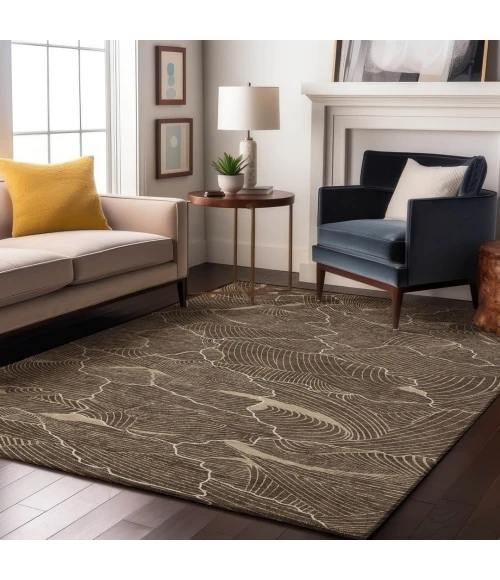 Addison Mayfield Brown AMF1048 - 8ft. Round Rug
