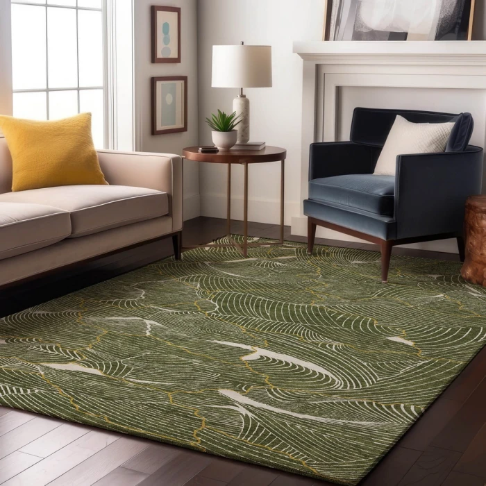 Addison Mayfield Green AMF1048 - 8ft. Round Rug