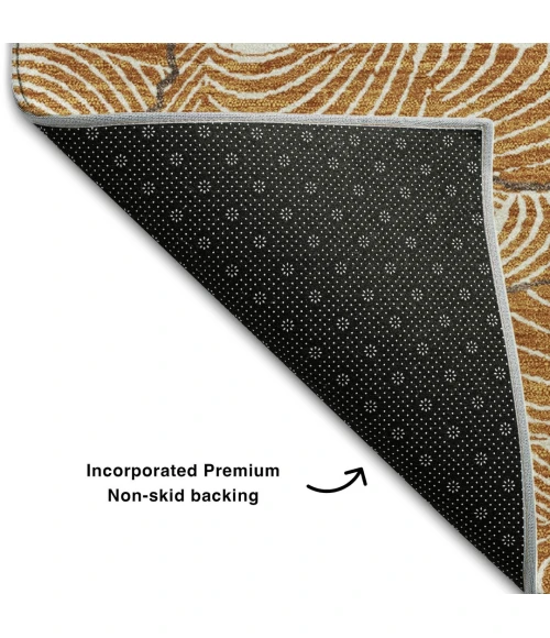 Addison Mayfield Orange AMF1048 - 8ft. Round Rug
