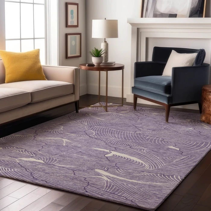 Addison Mayfield Purple AMF1048 - 8ft. Round Rug
