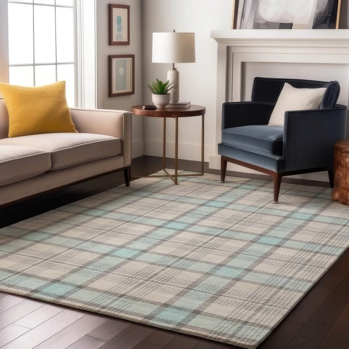 Addison Mayfield Blue AMF1052 - 8ft. Round Rug