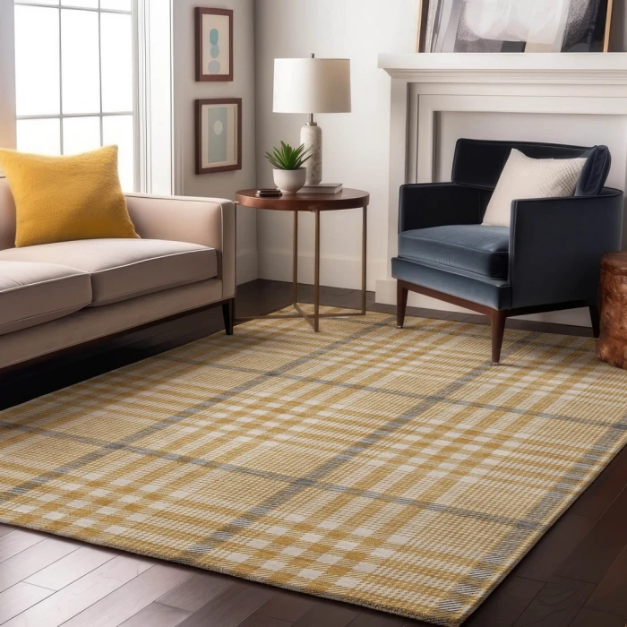Addison Mayfield Gold AMF1054 - 8ft. Round Rug