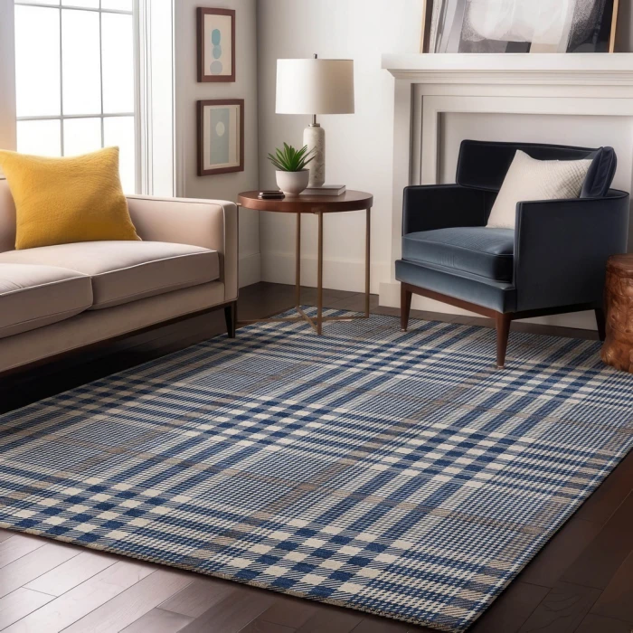 Addison Mayfield Blue AMF1054 - 8ft. Round Rug