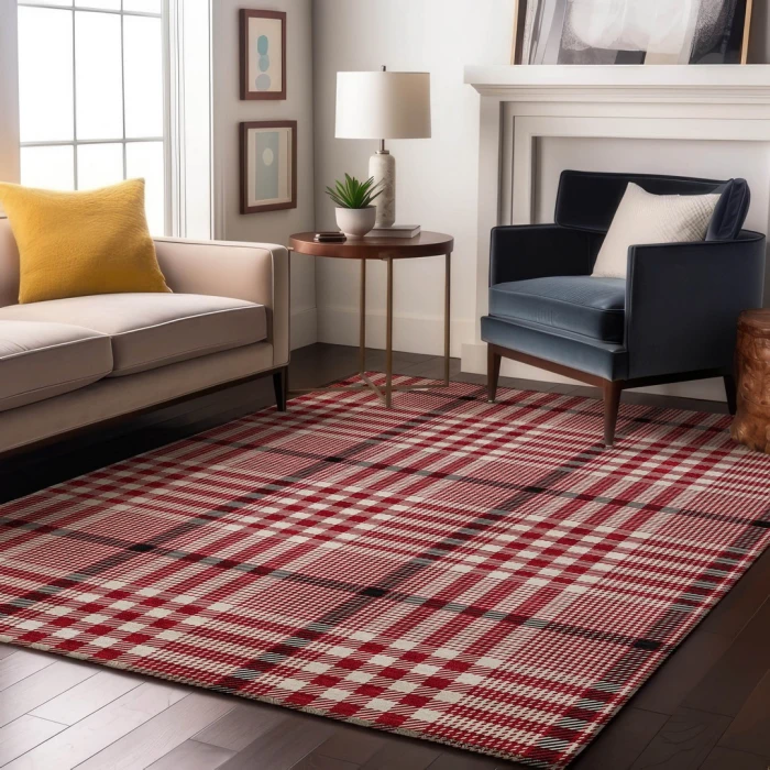 Addison Mayfield Red AMF1054 - 8ft. Round Rug