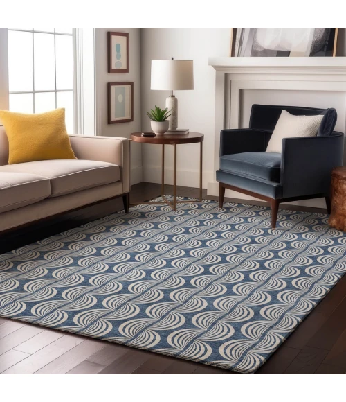Addison Mayfield Blue AMF1055 2ft. 3in. x 7ft. 6in. Rect. Rug