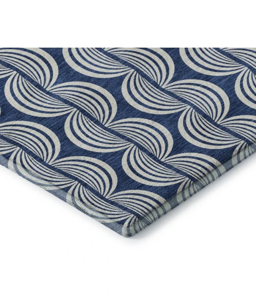 Addison Mayfield Blue AMF1055 - 8ft. Round Rug