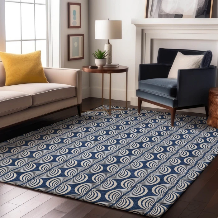 Addison Mayfield Blue AMF1055 8ft. x 10ft. Rect. Rug