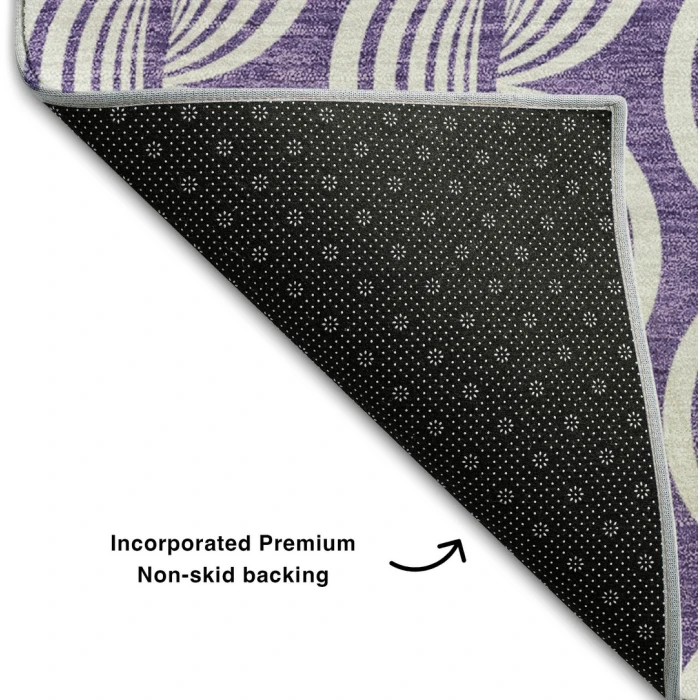 Addison Mayfield Purple AMF1055 - 8ft. Round Rug