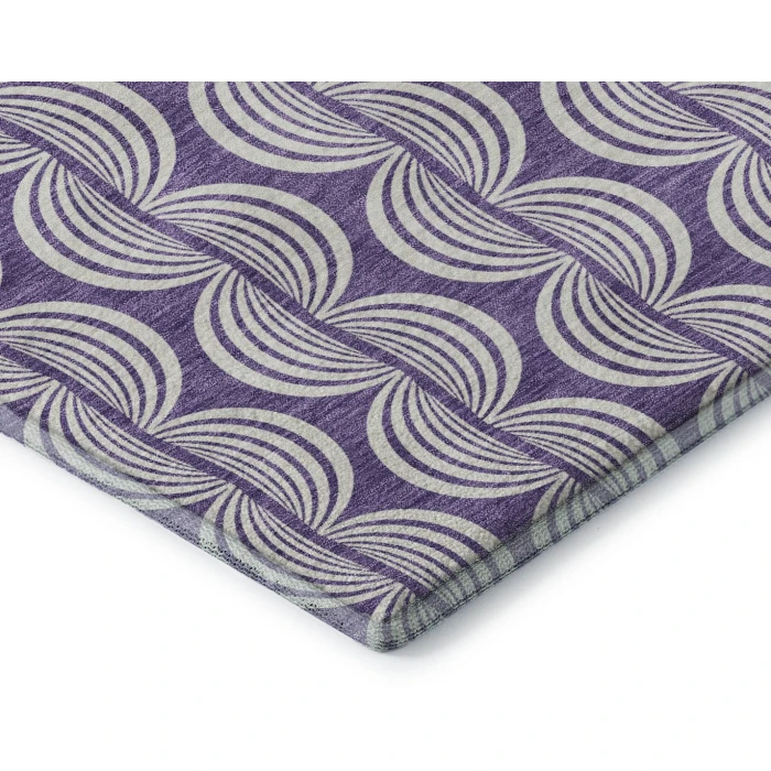 Addison Mayfield Purple AMF1055 - 8ft. Round Rug