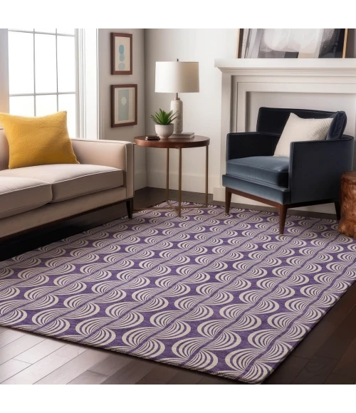 Addison Mayfield Purple AMF1055 2ft. 3in. x 7ft. 6in. Rect. Rug