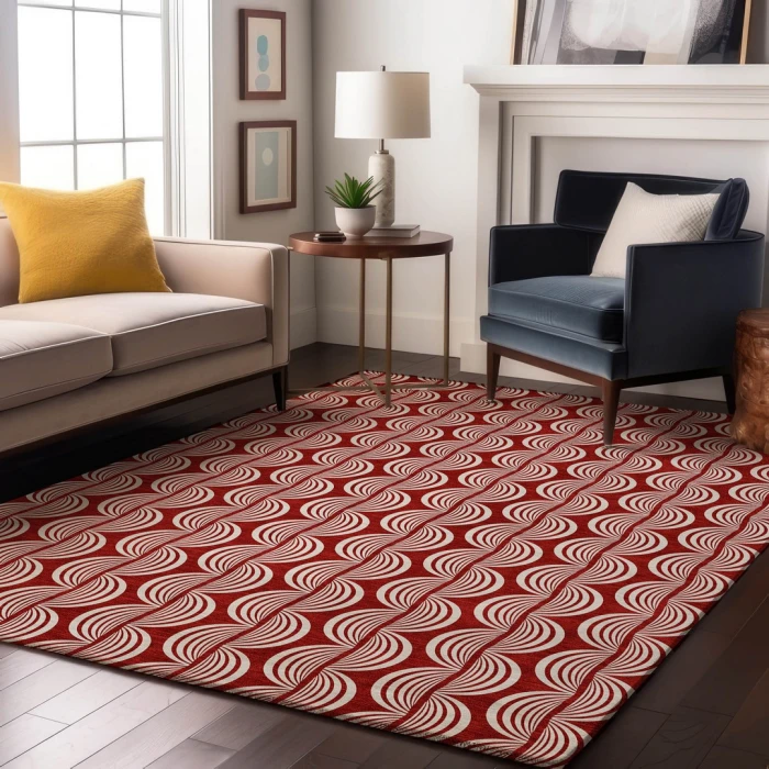 Addison Mayfield Red AMF1055 8ft. x 10ft. Rect. Rug
