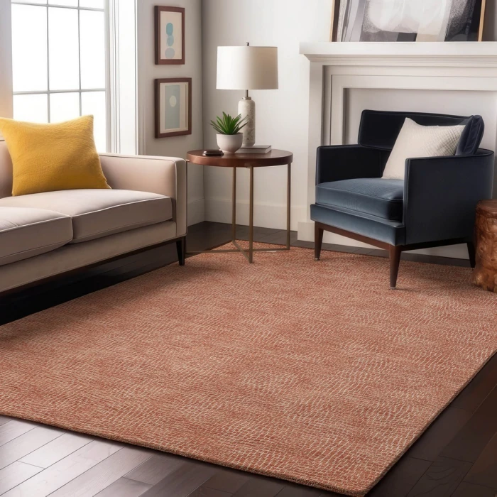 Addison Mayfield Orange AMF1057 - 8ft. Round Rug