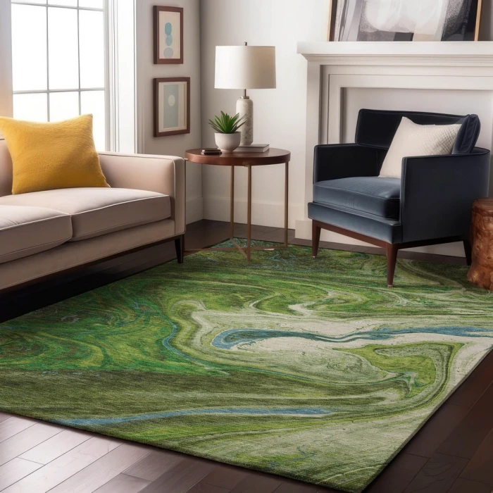 Addison Mayfield Green AMF1061 - 8ft. Round Rug