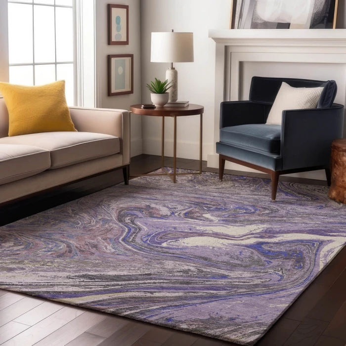 Addison Mayfield Purple AMF1061 - 8ft. Round Rug