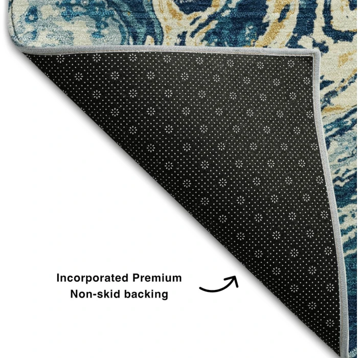 Addison Mayfield Blue AMF1061 - 8ft. Round Rug