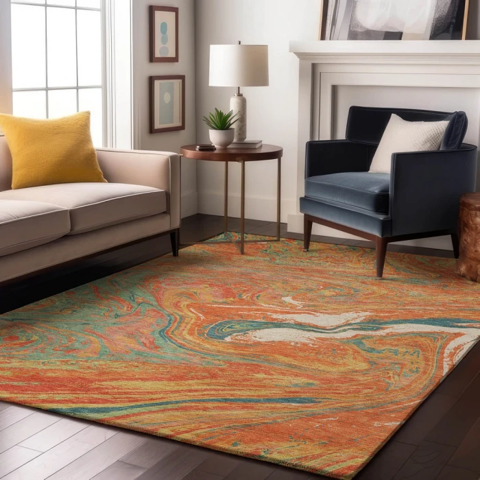 Addison Mayfield Orange AMF1061 2ft. 3in. x 7ft. 6in. Rect. Rug