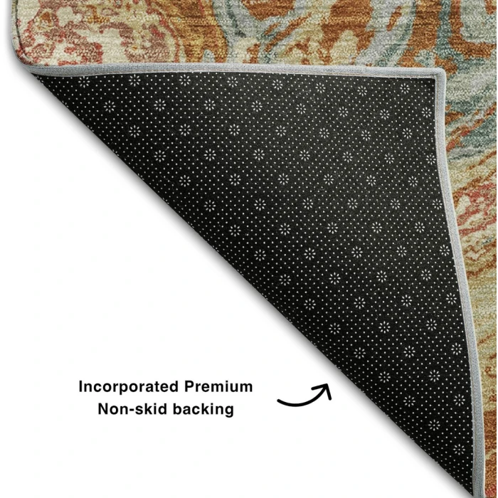 Addison Mayfield Orange AMF1061 - 8ft. Round Rug