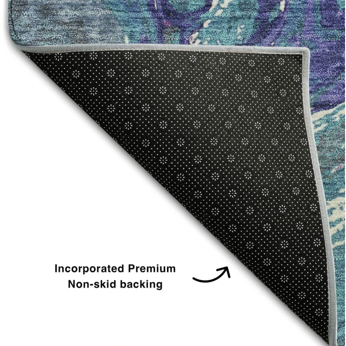 Addison Mayfield Teal AMF1061 - 8ft. Round Rug