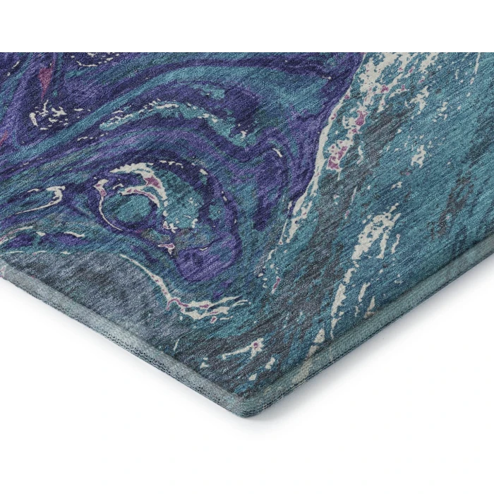 Addison Mayfield Teal AMF1061 - 8ft. Round Rug