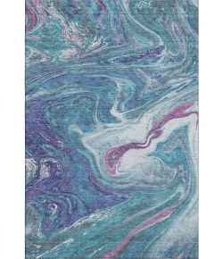 Addison Mayfield Teal AMF1061 - 8ft. Round Rug