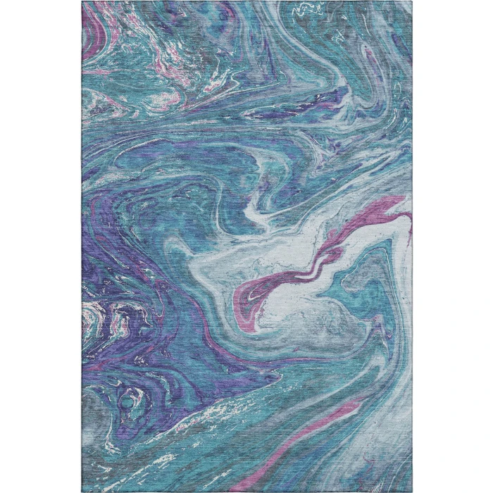 Addison Mayfield Teal AMF1061 - 8ft. Round Rug