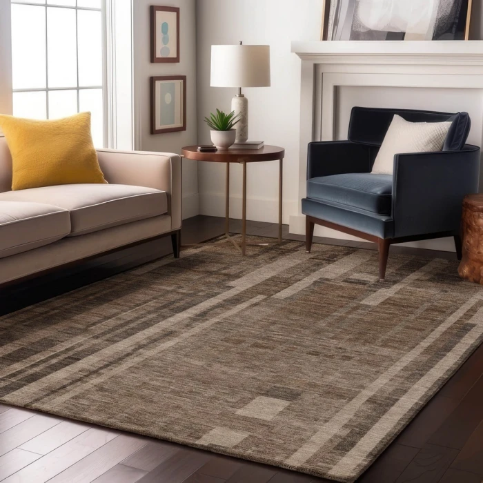 Addison Mayfield Brown AMF1063 - 8ft. Round Rug