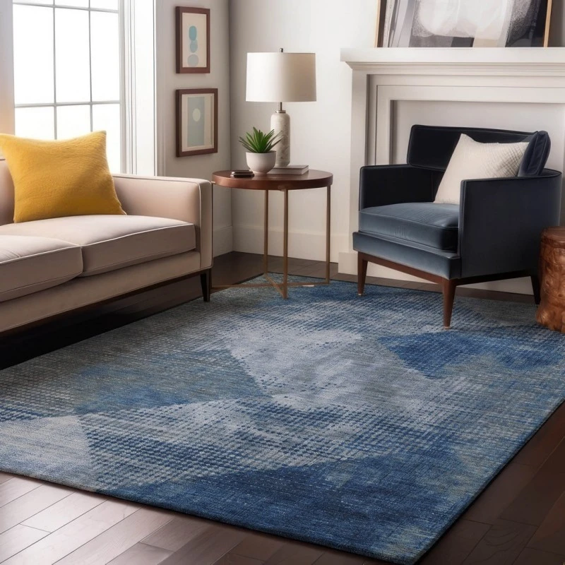 Addison Mayfield Blue AMF1065 - 8ft. Round Rug