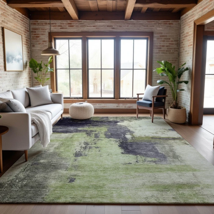 Addison Mayfield Green AMF1068 - 8ft. Round Rug