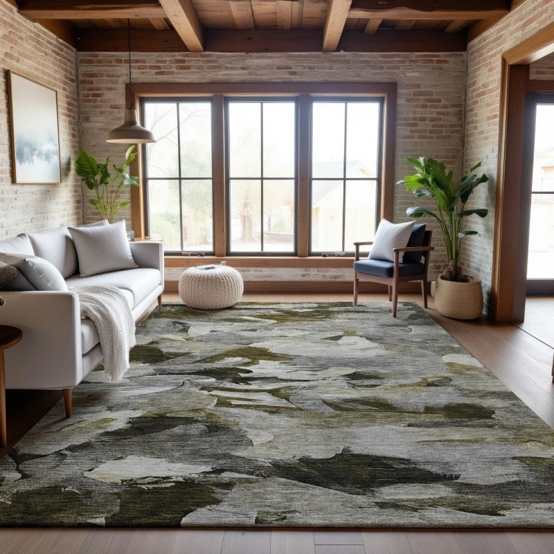 Addison Mayfield Gray AMF1075 - 8ft. Round Rug