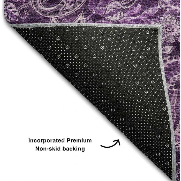 Addison Mayfield Purple AMF1078 - 8ft. Round Rug