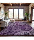 Addison Mayfield Purple AMF1078 - 8ft. Round Rug