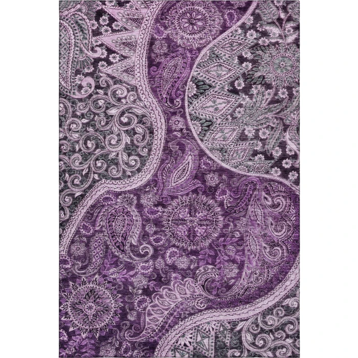 Addison Mayfield Purple AMF1078 - 8ft. Round Rug