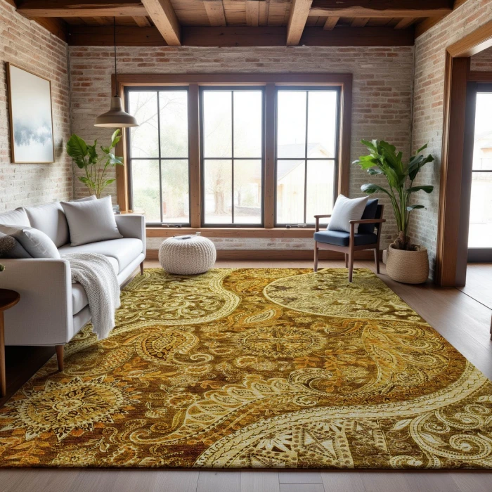 Addison Mayfield Orange AMF1078 5ft. x 7ft. 6in. Rect. Rug