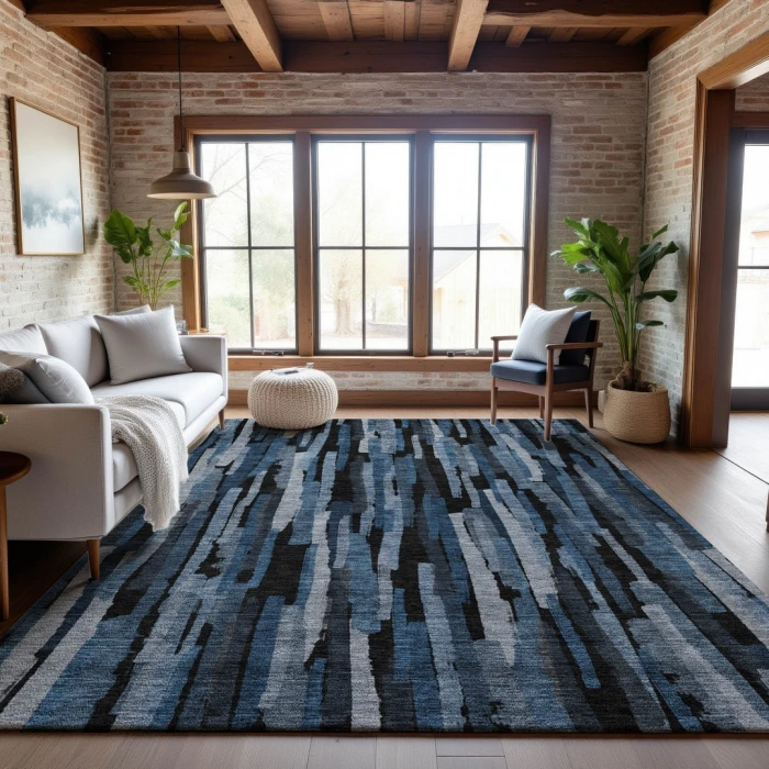 Addison Mayfield Blue AMF1079 2ft. 3in. x 7ft. 6in. Rect. Rug