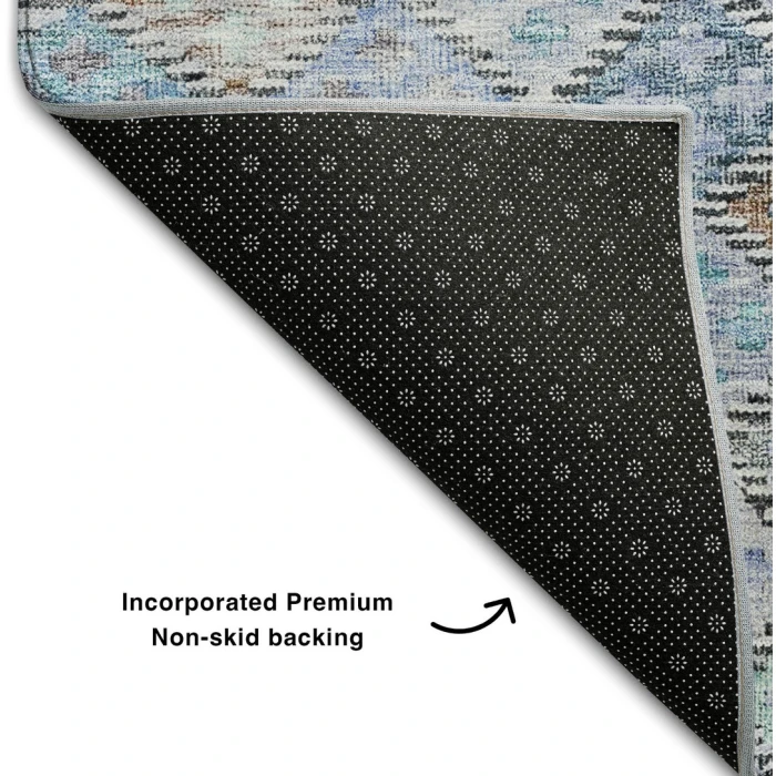 Addison Mayfield Blue AMF1081 - 8ft. Round Rug