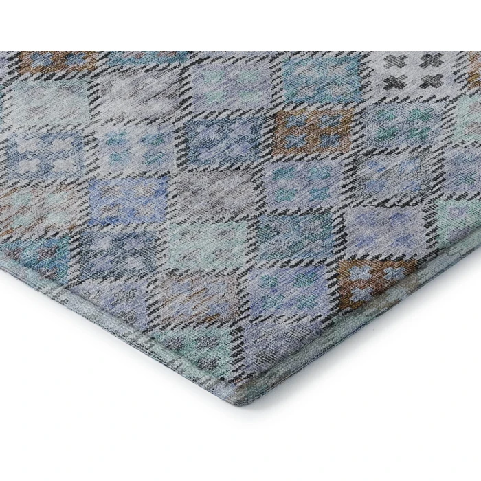Addison Mayfield Blue AMF1081 - 8ft. Round Rug