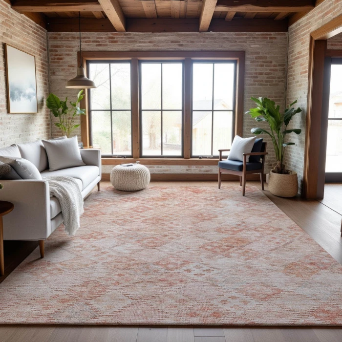 Addison Mayfield Pink AMF1081 - 8ft. Round Rug