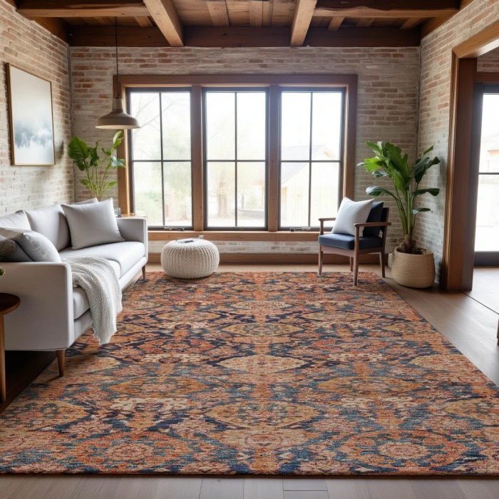 Addison Mayfield Orange AMF1084 5ft. x 7ft. 6in. Rect. Rug