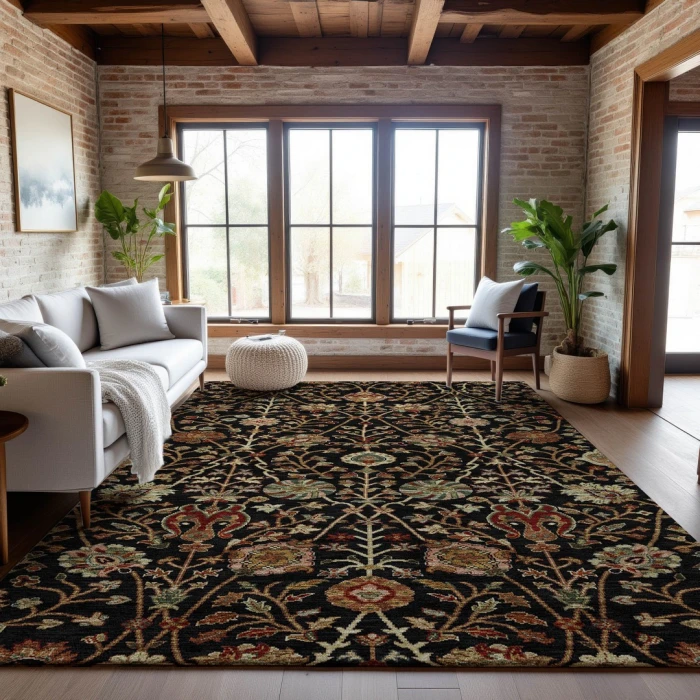 Addison Mayfield Black AMF1085 8ft. x 10ft. Rect. Rug
