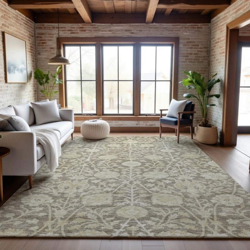 Addison Mayfield Brown AMF1086 - 8ft. Round Rug
