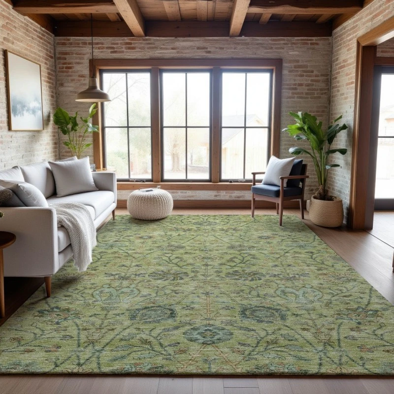 Addison Mayfield Green AMF1087 - 8ft. Round Rug