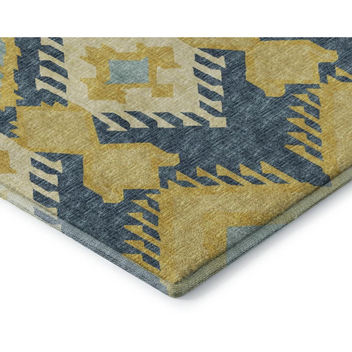 Addison Mayfield Yellow AMF108 - 8ft. Round Rug
