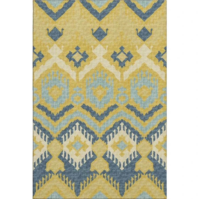 Addison Mayfield Yellow AMF108 - 8ft. Round Rug