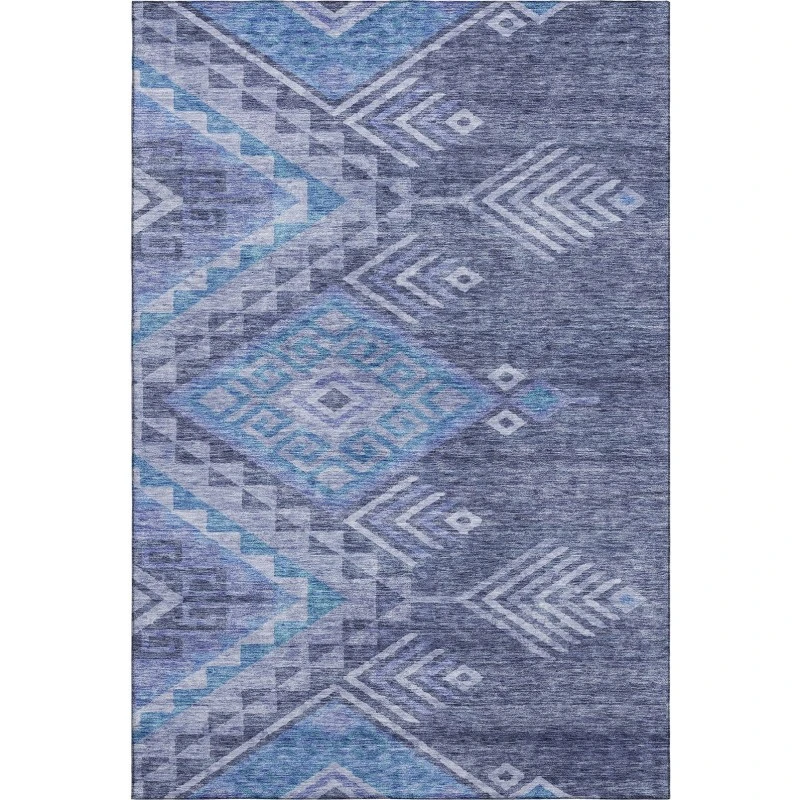 Addison Mayfield Blue AMF1091 - 8ft. Round Rug
